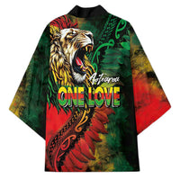 Aotearoa One Love Kimono Reggae Lion with Kakahu Huruhuru