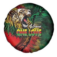 Aotearoa One Love Spare Tire Cover Reggae Lion with Kakahu Huruhuru