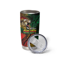Aotearoa One Love Tumbler Cup Reggae Lion with Kakahu Huruhuru