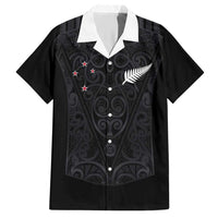 Custom Aotearoa Rugby Hawaiian Shirt Fern Blacks-Traditional Maori Motifs Design