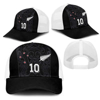 Custom Aotearoa Rugby Mesh Trucker Cap Fern Blacks-Traditional Maori Motifs Design