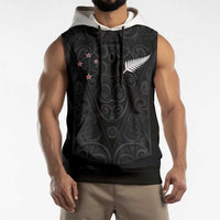 Custom Aotearoa Rugby Sleeveless Hoodie Fern Blacks-Traditional Maori Motifs Design