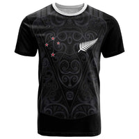 Custom Aotearoa Rugby T Shirt Fern Blacks-Traditional Maori Motifs Design