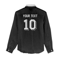 Custom Aotearoa Rugby Women Casual Shirt Fern Blacks-Traditional Maori Motifs Design