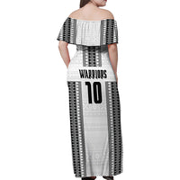 Fiji Rugby Warriors Family Matching Off Shoulder Maxi Dress and Hawaiian Shirt Masi Tribal Pattern Go Champion 2024 LT03 - Polynesian Pride