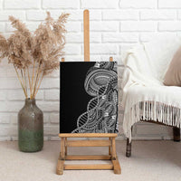Samoan DNA Art Tattoo Canvas Wall Art Polynesian Pattern Black Color