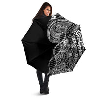 Samoan DNA Art Tattoo Umbrella Polynesian Pattern Black Color