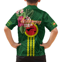 Manu'a Cession Day 120th Anniversary Family Matching Summer Maxi Dress and Hawaiian Shirt Polynesian Pattern and Hibiscus Flower LT03 - Polynesian Pride