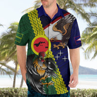 Manu'a Island and American Samoa Hawaiian Shirt Rooster and Eagle Mascot