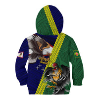 Manu'a Island and American Samoa Kid Hoodie Rooster and Eagle Mascot