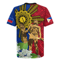 Philippines Lapu Lapu King Jasmine Flowers Rugby Jersey Filipino Sun Tattoo LT03 - Polynesian Pride