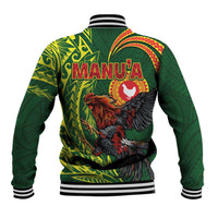 Proud of Manu'a Islands Baseball Jacket Rooster and Polynesian Art Wing Style