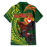 Proud of Manu'a Islands Family Matching Off Shoulder Maxi Dress and Hawaiian Shirt Rooster and Polynesian Art Wing Style LT03 - Polynesian Pride