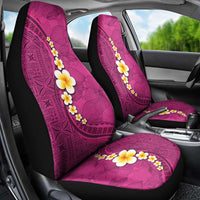 Polynesian Hibiscus and Plumeria with Tapa Pattern Car Seat Cover Pink Color LT03 - Polynesian Pride