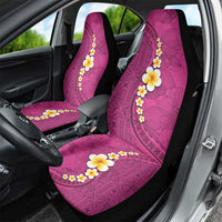 Polynesian Hibiscus and Plumeria with Tapa Pattern Car Seat Cover Pink Color LT03 - Polynesian Pride
