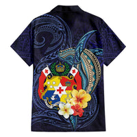 Tonga Vava'u Humpback Whale Blue Water Family Matching Off Shoulder Maxi Dress and Hawaiian Shirt Polynesian Hibiscus Flowers LT03 - Polynesian Pride