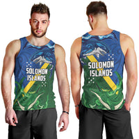 Solomon Islands Polynesian Tribal Shark and Crocodile Men Tank Top