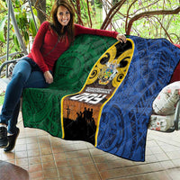 Solomon Islands Remembrance Day Quilt Lest We Forget and Polynesian Tattoo Pattern