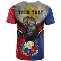 Custom Philippines World Champion Boxing T Shirt Eagle-Grunge Design - Polynesian Pride