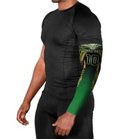 Custom Cook Islands Rugby League Arm Sleeves Avaiki Tatau Tribal Motifs Black Color - Polynesian Pride