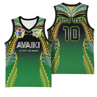 Custom Cook Islands Rugby League Basketball Jersey Avaiki Tatau Tribal Motifs Black Color LT03 - Polynesian Pride