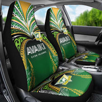 Cook Islands Rugby League Car Seat Cover Avaiki Tatau Tribal Motifs Black Color LT03 - Polynesian Pride