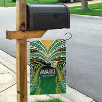 Cook Islands Rugby League Garden Flag Avaiki Tatau Tribal Motifs Black Color LT03 - Polynesian Pride