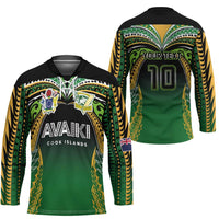 Custom Cook Islands Rugby League Hockey Jersey Avaiki Tatau Tribal Motifs Black Color LT03 - Polynesian Pride
