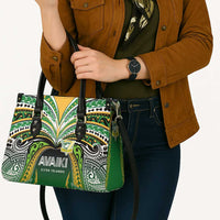 Cook Islands Rugby League Leather Bag Avaiki Tatau Tribal Motifs Black Color - Polynesian Pride
