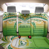 Cook Islands Rugby League Back Car Seat Cover Avaiki Tatau Tribal Motifs White Color LT03 - Polynesian Pride