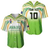 Custom Cook Islands Rugby League Baseball Jersey Avaiki Tatau Tribal Motifs White Color - Polynesian Pride