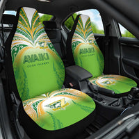 Cook Islands Rugby League Car Seat Cover Avaiki Tatau Tribal Motifs White Color LT03 One Size White - Polynesian Pride