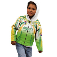 Custom Cook Islands Rugby League Kid Hoodie Avaiki Tatau Tribal Motifs White Color LT03 - Polynesian Pride