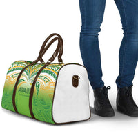 Cook Islands Rugby League Travel Bag Avaiki Tatau Tribal Motifs White Color LT03 - Polynesian Pride