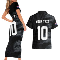 Custom New Zealand Football-Towards World Cup 2026 Couples Matching Short Sleeve Bodycon Dress and Hawaiian Shirt LT03 - Polynesian Pride
