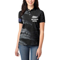 Custom New Zealand Football-Towards World Cup 2026 Women Polo Shirt LT03 - Polynesian Pride