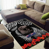New Zealand and Cook Islands ANZAC Day Area Rug Gallipoli Lest We Forget Tatau Art Tribal and Maori Tattoo with Fern LT03 - Polynesian Pride