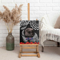 New Zealand and Cook Islands ANZAC Day Canvas Wall Art Gallipoli Lest We Forget Tatau Art Tribal and Maori Tattoo with Fern LT03 - Polynesian Pride