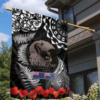 New Zealand and Cook Islands ANZAC Day Garden Flag Gallipoli Lest We Forget Tatau Art Tribal and Maori Tattoo with Fern LT03 - Polynesian Pride