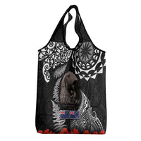 New Zealand and Cook Islands ANZAC Day Grocery Bag Gallipoli Lest We Forget Tatau Art Tribal and Maori Tattoo with Fern LT03 - Polynesian Pride