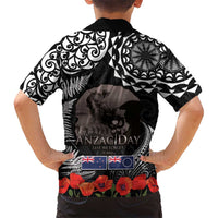 New Zealand and Cook Islands ANZAC Day Hawaiian Shirt Gallipoli Lest We Forget Tatau Art Tribal and Maori Tattoo with Fern LT03 - Polynesian Pride