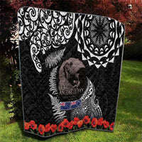 New Zealand and Cook Islands ANZAC Day Quilt Gallipoli Lest We Forget Tatau Art Tribal and Maori Tattoo with Fern LT03 - Polynesian Pride
