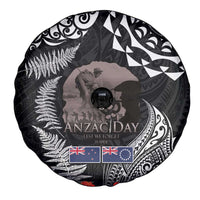 New Zealand and Cook Islands ANZAC Day Spare Tire Cover Gallipoli Lest We Forget Tatau Art Tribal and Maori Tattoo with Fern LT03 - Polynesian Pride