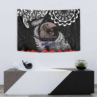 New Zealand and Cook Islands ANZAC Day Tapestry Gallipoli Lest We Forget Tatau Art Tribal and Maori Tattoo with Fern LT03 - Polynesian Pride