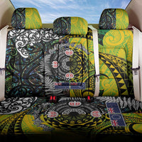 New Zealand and Cook Islands Together Back Car Seat Cover Tatau Art Tribal Pattern-Maori Tattoo with Fern and Paua Shell LT03 One Size Art - Polynesian Pride