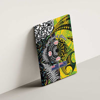 New Zealand and Cook Islands Together Canvas Wall Art Tatau Art Tribal Pattern-Maori Tattoo with Fern and Paua Shell LT03 - Polynesian Pride