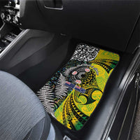 New Zealand and Cook Islands Together Car Mats Tatau Art Tribal Pattern-Maori Tattoo with Fern and Paua Shell LT03 - Polynesian Pride
