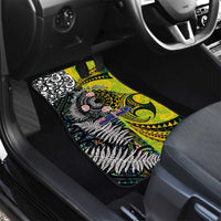 New Zealand and Cook Islands Together Car Mats Tatau Art Tribal Pattern-Maori Tattoo with Fern and Paua Shell LT03 - Polynesian Pride