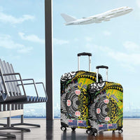 New Zealand and Cook Islands Together Luggage Cover Tatau Art Tribal Pattern-Maori Tattoo with Fern and Paua Shell LT03 - Polynesian Pride