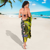 New Zealand and Cook Islands Together Sarong Tatau Art Tribal Pattern-Maori Tattoo with Fern and Paua Shell LT03 - Polynesian Pride